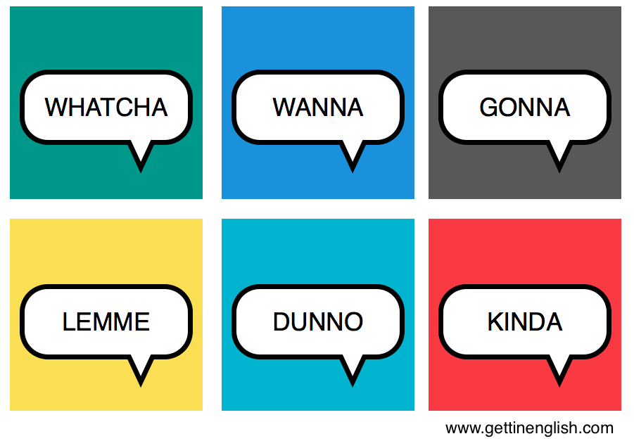 slang-amerykański-brytyjski-wanna-dunno-gonna1
